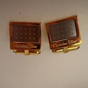 Christian Dior Gold Cuff Links
